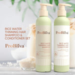 ProBliva Rice Water Shampoo and Conditioner Set for Hair Growth, Packed with Biotin, Caffeine, Reticulata Extract, Vitamin E, Hyaluronic Acid, Rosemary Oil
