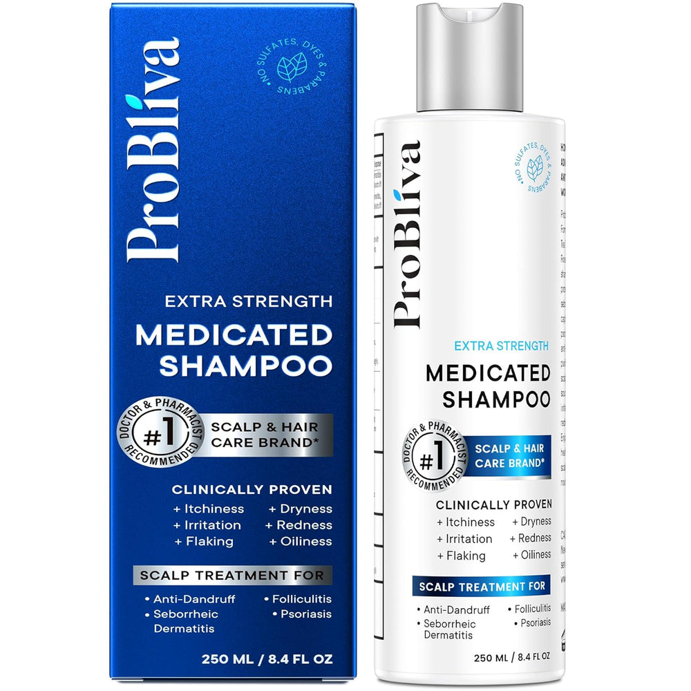 Medicated Anti-Fungal Shampoo - Extra Strength for Dandruff, Folliculitis, Psoriasis & Itchy Scalp