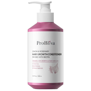 Onion & Rosemary Hair Growth Conditioner: Biotin Infused Nourishing Formula for Thinning, Dry, Breakage & Damaged Hair – Moisturizing & Strengthening Conditioner for Women and Men - 16.9 Fl Oz