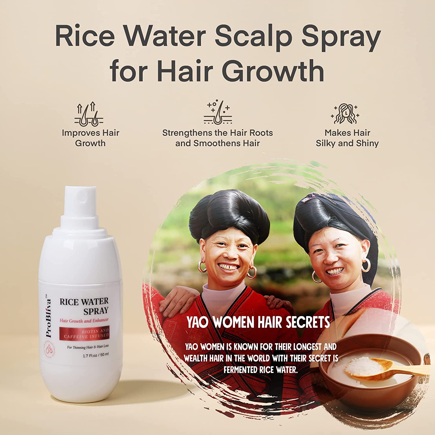 Rice Water for Hair Growth Hair Growth Oil for Stronger Thicker Longer Hair  Hair Oil for Dry Damaged Hair and Growth Natural Hair  Moisturizer&Conditioner with Vitamin&Mineral 2.02 fl.oz rice water oil